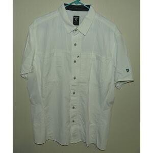 Kuhl Born In The Mountains Men’s XL SS Button Shirt White Vented 100% Nylon